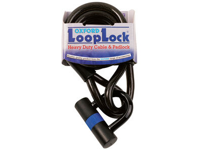 OXFORD Loop Lock Cable & Padlock 2m x 15mm