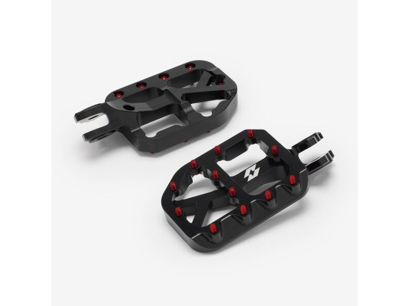 WHATEVERWHEELS Full-E Charged Black Foot Peg Set Red Pins click to zoom image