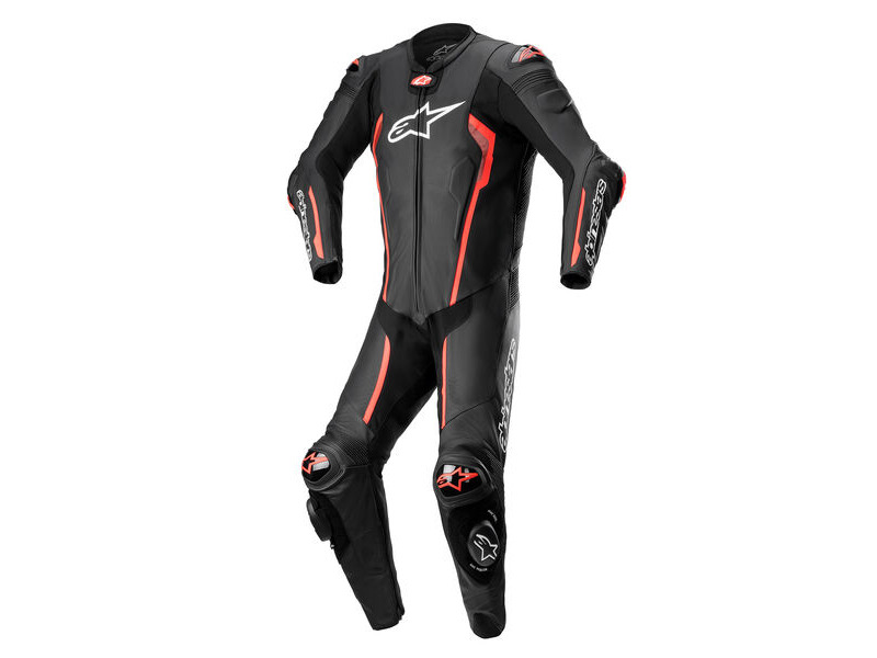 ALPINESTARS Alpine Missile V2 Leather Suit 1 Pc B/W Red Fluo click to zoom image