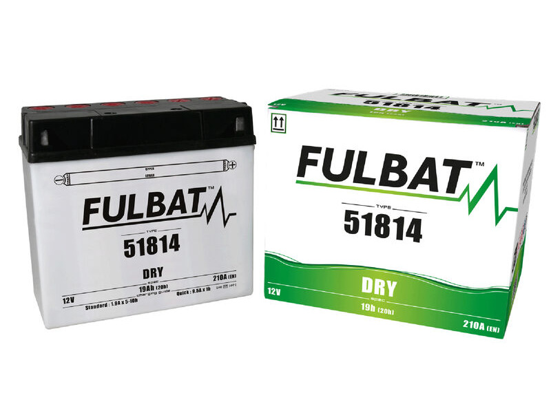 FULBAT Battery Dry - 51814, With Acid Pack click to zoom image