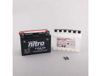 NITRO BATT YT9B-BS AGM open with acid pack (GT9B-BS)