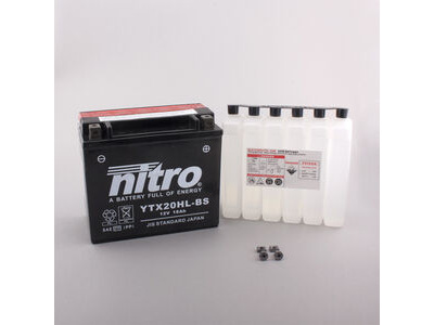NITRO BATT YTX20HL-BS AGM open with acid pack (GTX20HL-BS)