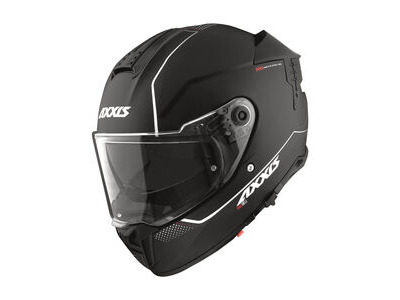 AXXIS Hawk Evo SV Solid A1 Matt Black Helmet Inc Race Spoiler