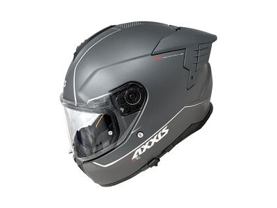 AXXIS Hawk Evo SV Solid A2 Matt Titanium Helmet Inc Race Spoiler