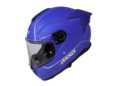 AXXIS Hawk Evo SV Solid A7 Matt Blue Helmet Inc Race Spoiler