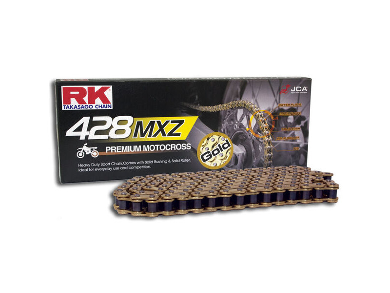 RK CHAINS GB428MXZ-126 Gold Premium MX Chain click to zoom image