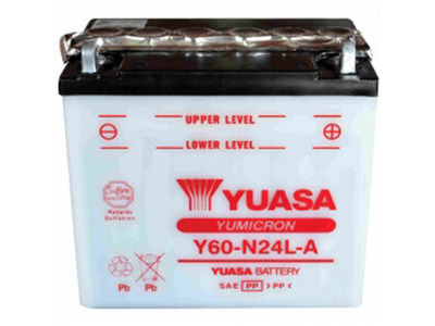 YUASA Y60N24LA-12V YuMicron - Dry Cell, Includes Acid Pack