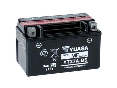 YUASA YTX7ABS-12V MF VRLA - Dry Cell, Includes Acid Pack