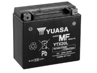 YUASA YTX20L (WC) 12V Factory Activated MF VRLA Battery