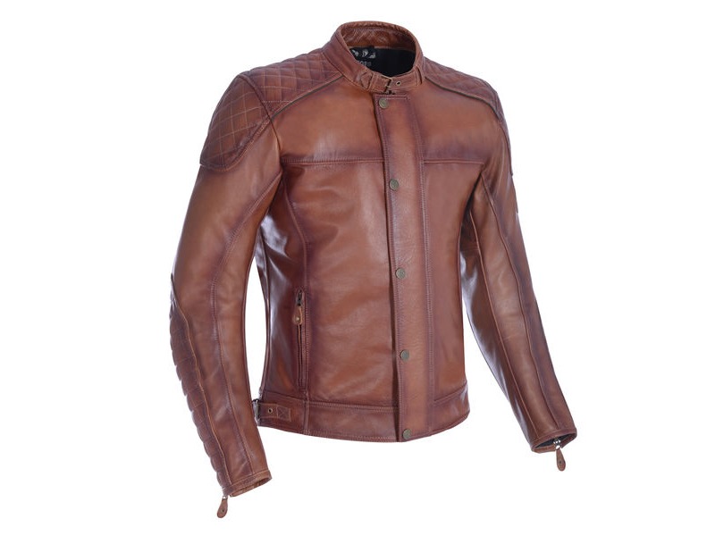 OXFORD Hampton MS Leather Jacket Bourbon click to zoom image