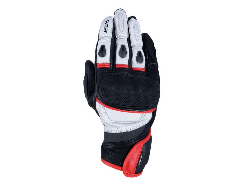 OXFORD RP-3 MS Short Sports Glove Black/White/Red click to zoom image