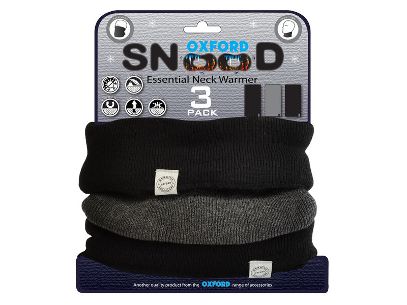 OXFORD Snood - Triple Pack BLK/GRY/BLK click to zoom image