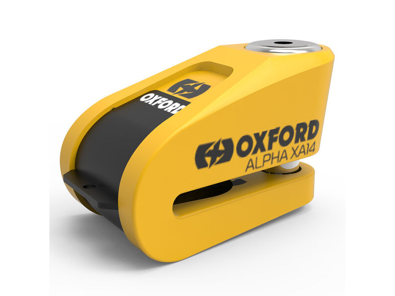 OXFORD Alpha XA14 Alarm Disc Lock Yellow/Black click to zoom image