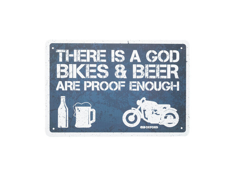 OXFORD Garage Metal Sign: THERE IS A GOD click to zoom image