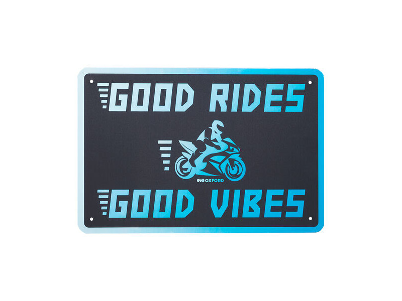 OXFORD Garage Metal Sign: GOOD VIBES click to zoom image