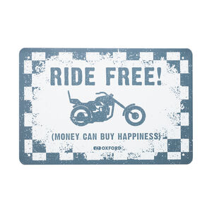 OXFORD Garage Metal Sign: RIDE FREE 