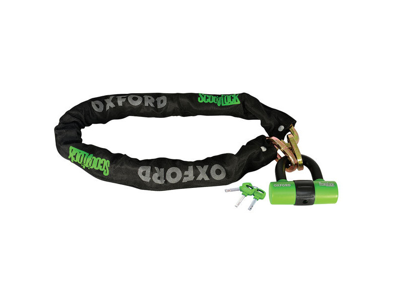 OXFORD Scoot Chain-Heavy duty chain & padlock ( 9.5mmSQ x 1.4M) click to zoom image