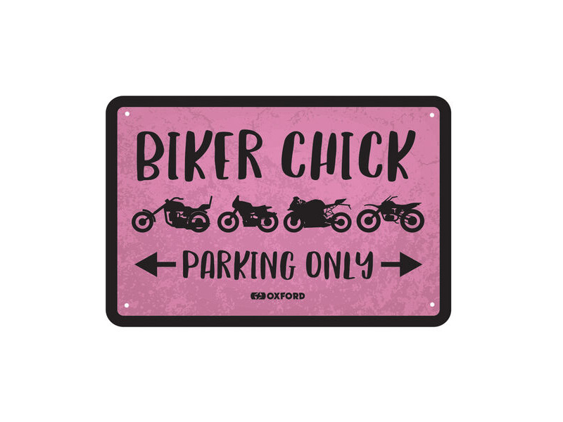 OXFORD Garage Metal Sign: BIKER CHICK click to zoom image