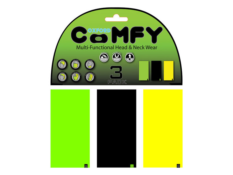 OXFORD Comfy Green/Black/Yellow 3-Pack click to zoom image