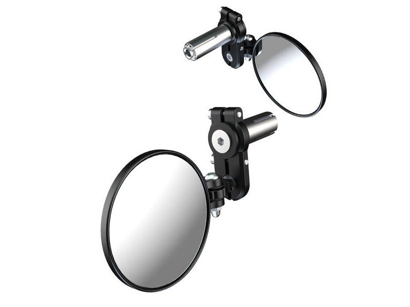 OXFORD Fold-Away Bar End Mirrors - Black Set click to zoom image