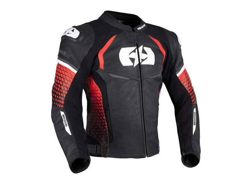 OXFORD Nexus 1.0 Leather MS Jkt Blk/Red click to zoom image