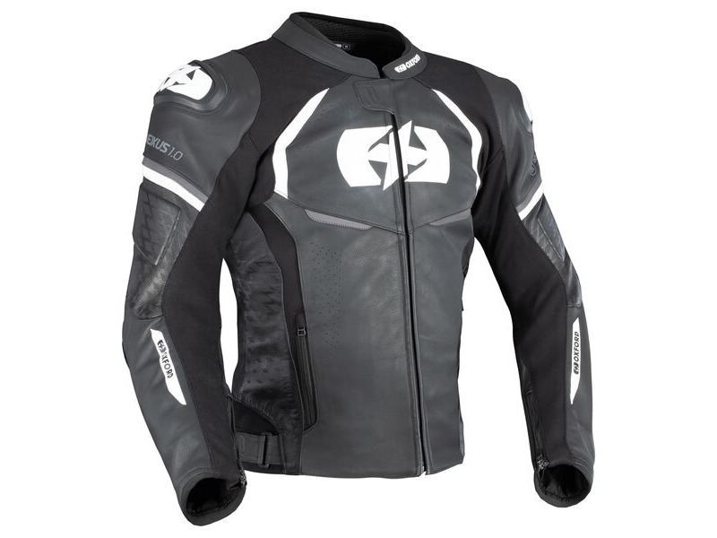 OXFORD Nexus 1.0 Leather MS Jkt Blk/Wht click to zoom image