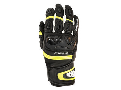 OXFORD Cypher 1.0 Short Leather MS Glove Blk/Yellow/White