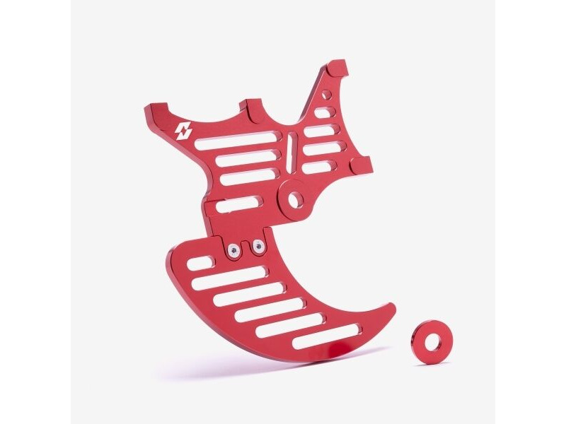 WHATEVERWHEELS Full-E Charged Rear Dual Brake Caliper And Disc Guard 200mm Red click to zoom image