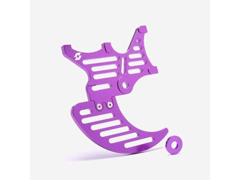 WHATEVERWHEELS Full-E Charged Rear Dual Brake Caliper And Disc Guard 200mm Purple click to zoom image