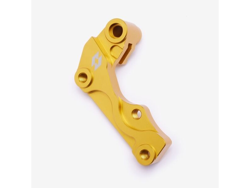 WHATEVERWHEELS Full-E Charged Front Gold Brake Disc Bracket for 270mm Oversize Floating Brake Disc click to zoom image