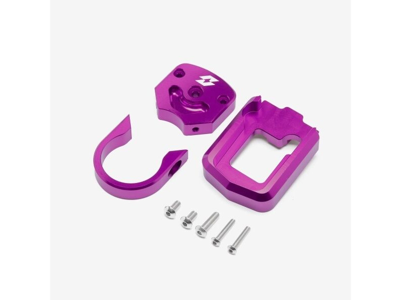 WHATEVERWHEELS Full-E Charged Speedo Relocation Bracket Purple click to zoom image