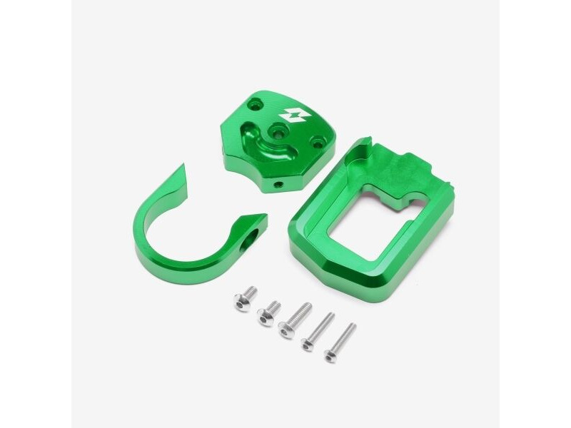 WHATEVERWHEELS Full-E Charged Speedo Relocation Bracket Green click to zoom image