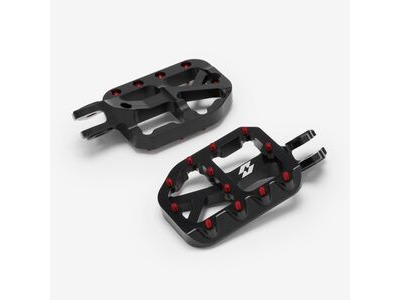 WHATEVERWHEELS Full-E Charged Black Foot Peg Set Red Pins