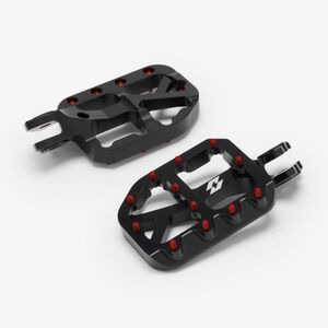 WHATEVERWHEELS Full-E Charged Black Foot Peg Set Red Pins 