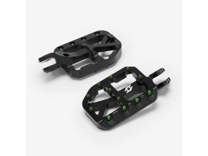 WHATEVERWHEELS Full-E Charged Black Foot Peg Set Green Pins click to zoom image