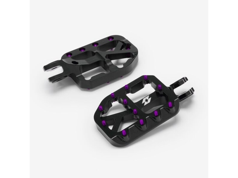 WHATEVERWHEELS Full-E Charged Black Foot Peg Set Purple Pins click to zoom image