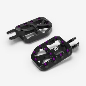 WHATEVERWHEELS Full-E Charged Black Foot Peg Set Purple Pins 