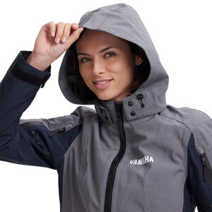 YAMAHA Scooter Riding Jacket - Womens L Grey / Blue  click to zoom image