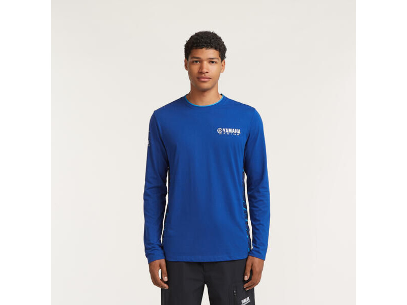 YAMAHA Paddock Blue Team Long Sleeve T-Shirt - Mens click to zoom image