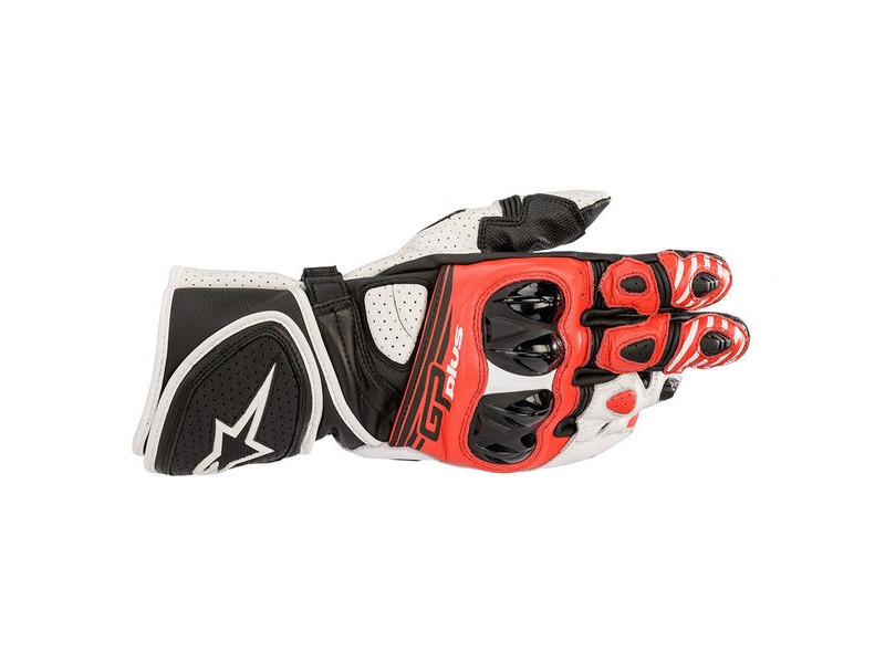 ALPINESTARS Gp Plus R V2 Gloves B/W Bright Red click to zoom image