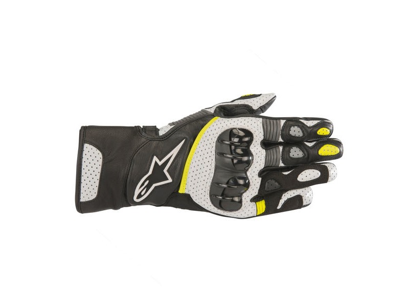 ALPINESTARS SP-2 V2 Gloves Black White Yellow Fluo click to zoom image