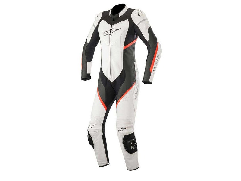 ALPINESTARS Stella Kira 1Pc Leather Suit Black White Red Fluo click to zoom image