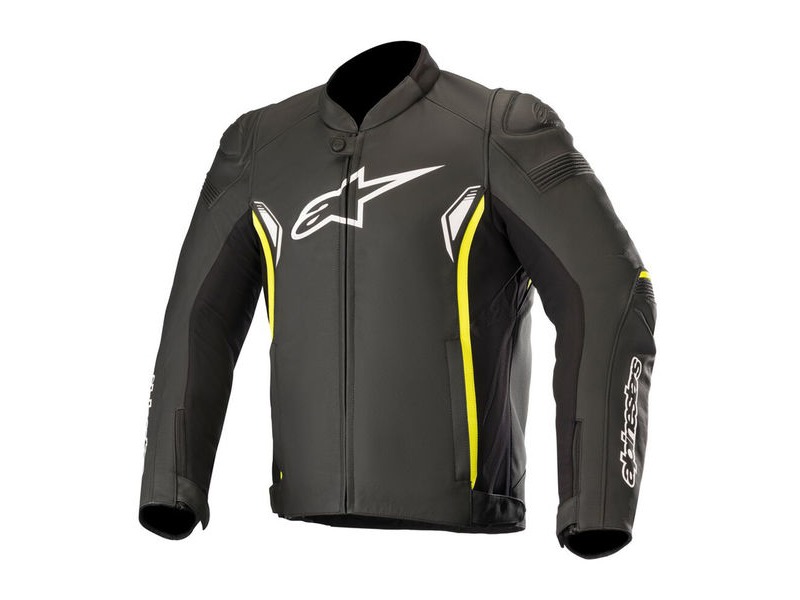 ALPINESTARS Sp-1 V2 Leather Jkt Blk/Yell/Fluo click to zoom image