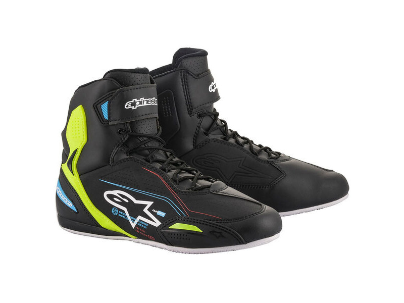 ALPINESTARS Faster-3 Shoes Blk/Yel/Blu click to zoom image