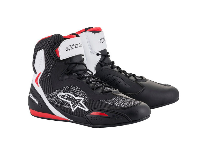 ALPINESTARS Faster 3 Rideknit Shoes Black/White/Red click to zoom image