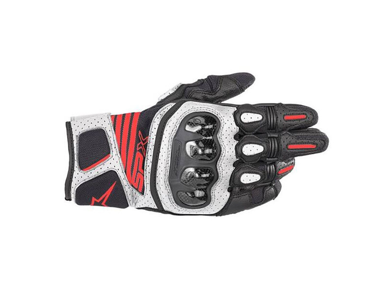 ALPINESTARS Sp X Air Carbon V2 Glove Black White Red Fluo click to zoom image