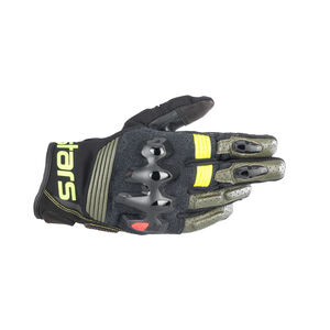 ALPINESTARS Halo Leather Gloves Forest Black Yell Fluo 