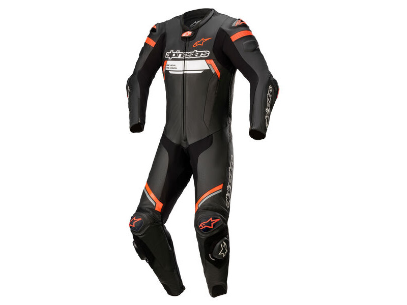 ALPINESTARS Alpine Missile V2 Ignition Leather Suit 1 Pc Black Red Fluo click to zoom image