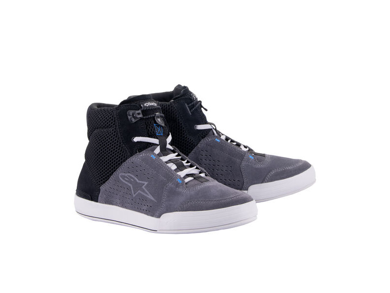 ALPINESTARS Chrome Air Shoes Black Cool Grey Blue click to zoom image