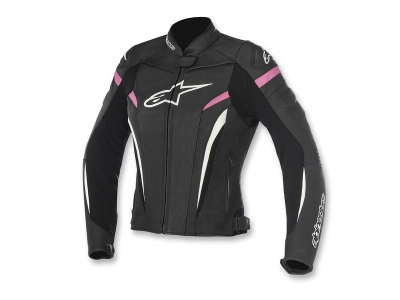 ALPINESTARS Stella GP Plus R V3 Leather Jacket Blk/Wht/Fuchsia click to zoom image